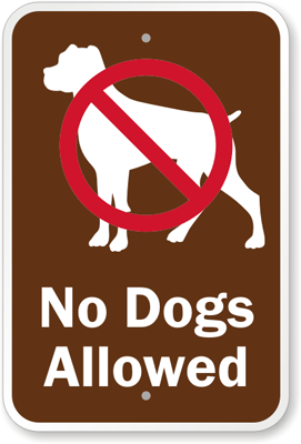 No Dogs Allowed Sign - Campground Signs, SKU: K-8420