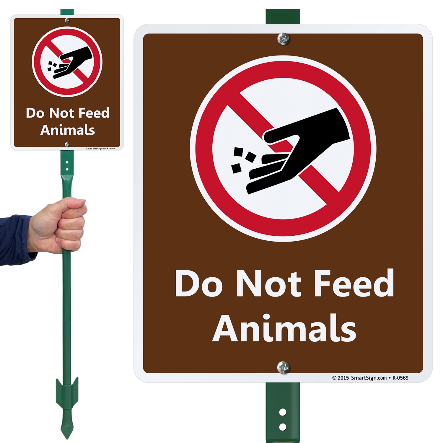 No Feeding Animals Signs