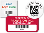 Asset Tags by Size & Shape