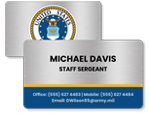 Custom Aluminum Metal Business Cards