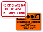 Campground Safety Signs