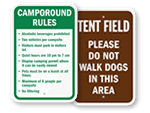 Campground Rules Signs