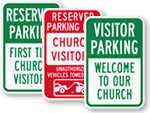 Church Parking Signs