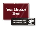 Custom Bathroom Etiquette Signs