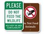 Do Not Feed the Animals Signs