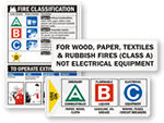 Fire Extinguisher Instruction Signs