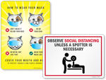 Funny Social Distancing Signs