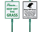 Keep Off Grass Signs