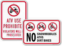 No ATV Signs
