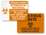 Notify Public Health Authority Signs