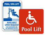 Pool Lift Signs
