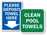 Pool Towel Signs