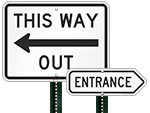 Stock Arrow Signs