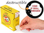 Tamper Evident Destructible Grab a Labels