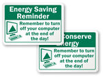 Turn Off Computer Labels