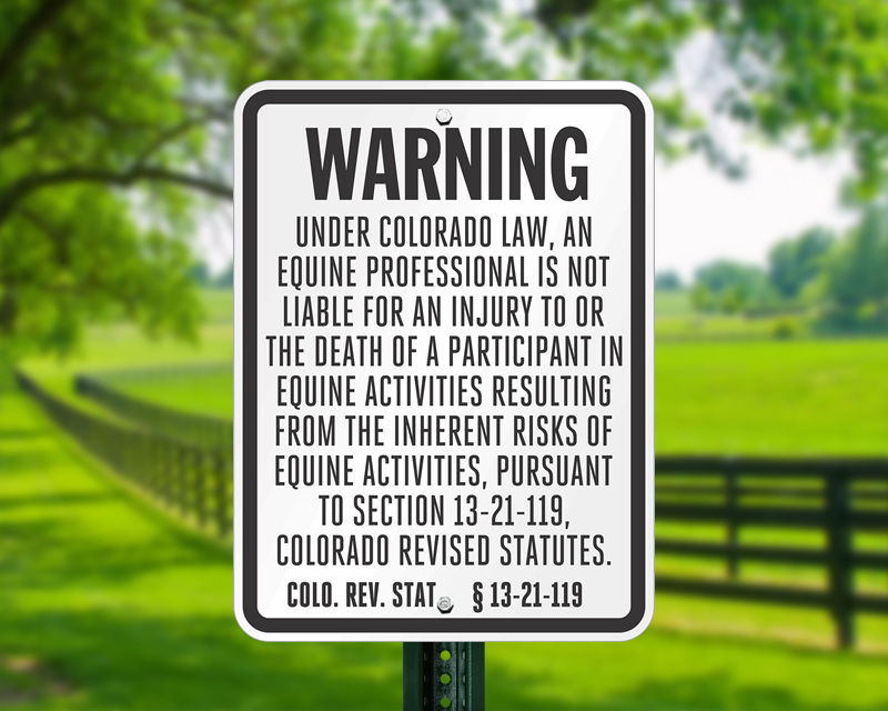 Equine Liability Sign New Hampshire Horse Farm Equine Liability Warning ...