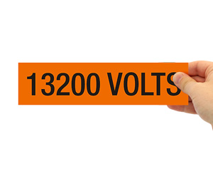 13200 Volts Label