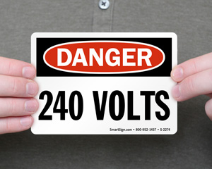 Electrical 2300 Volt Label