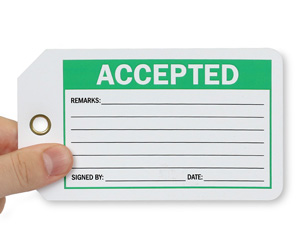 Accepted Inspection Tag