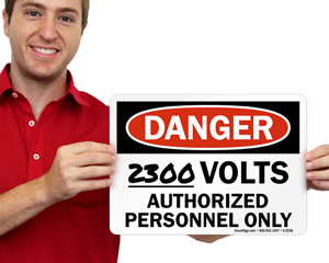 Electrical Label 2300 Volt