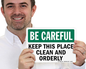 Be Careful Safety Label