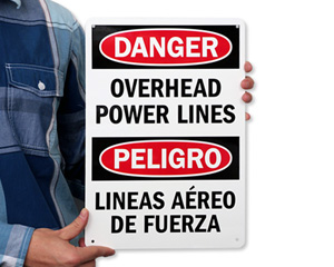 Bilingual Warehouse Safety Sign