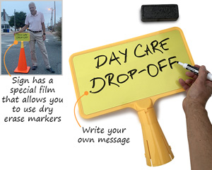Blank cone top sign