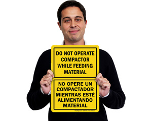 Do Not Operate Compactor Sign