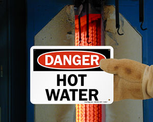 Hot Water Danger Sign