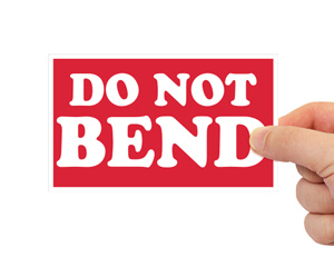 Do Not Bend Labels