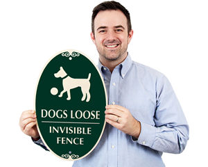 Dog Fence Sign