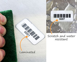 Durable consecutive number labels