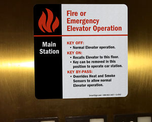 Elevator Main Station Signs