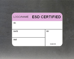 esd certified write on label