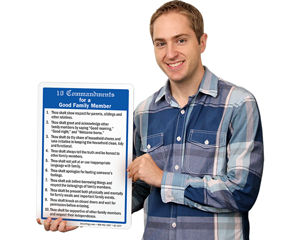 Family values sign