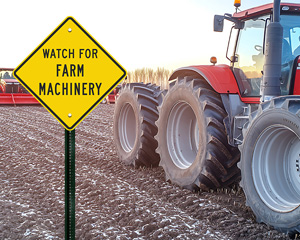 Farm Machinery Crossing Sign