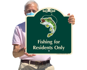 80 mil Aluminum 18x12 in Reflective Catch and Release Fishing Only Sign 