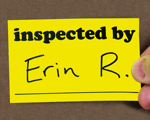Inspected By Label
