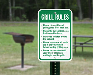 Grill Rules Sign