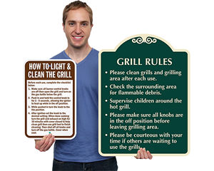 Grill Rules Signs