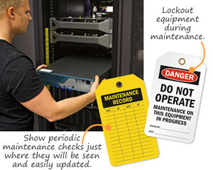 Fluorescent Maintenance Tags