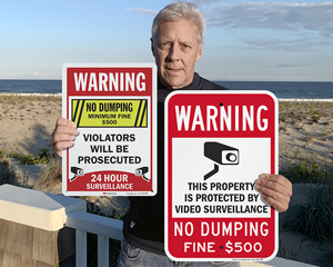 No dumping fine signs