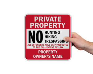 Private Property No Trail Access Sign