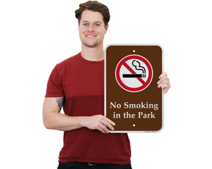 No Smoking in the Park Sign