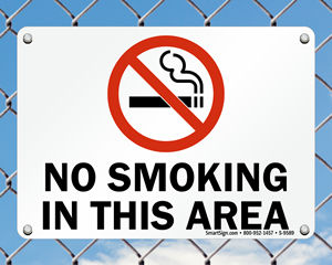 No Smoking in this Area Sign