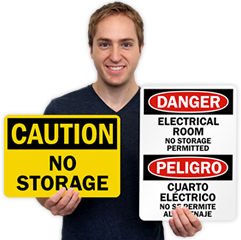 No Storage Signs