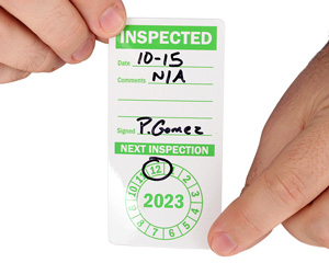 Punch Out Inspection Labels
