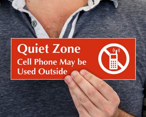 Quiet Zone Area Sign