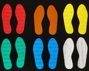 Reflective Footprint Signs