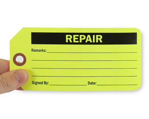 Repair Production Tag